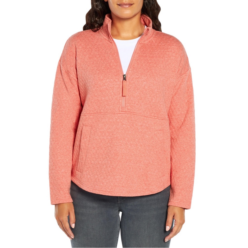NWT Eddie Bauer Ladies Quilted Half Zip Pullover Size Small